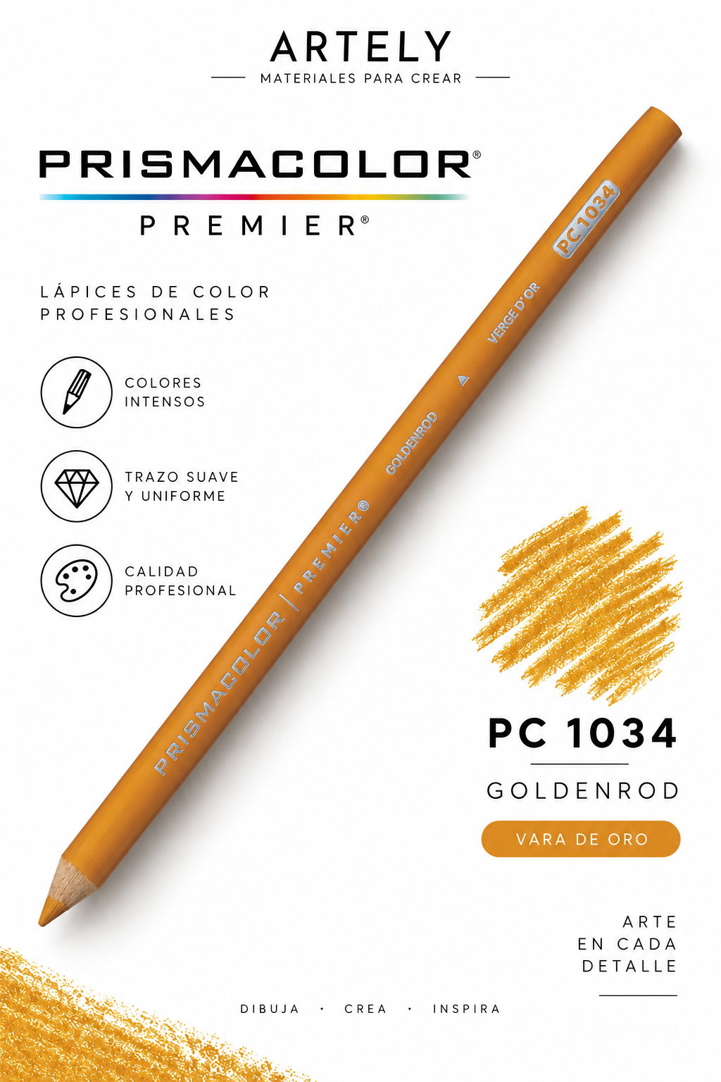 ARTELY Prismacolor Premier PC1034 Goldenrod — Vara de oro