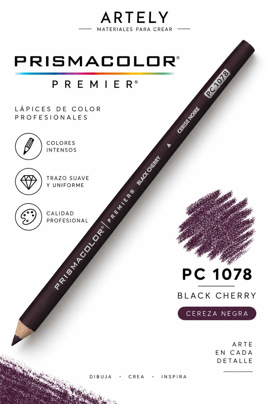 ARTELY Prismacolor Premier PC1078 Black Cherry — Cereza negra
