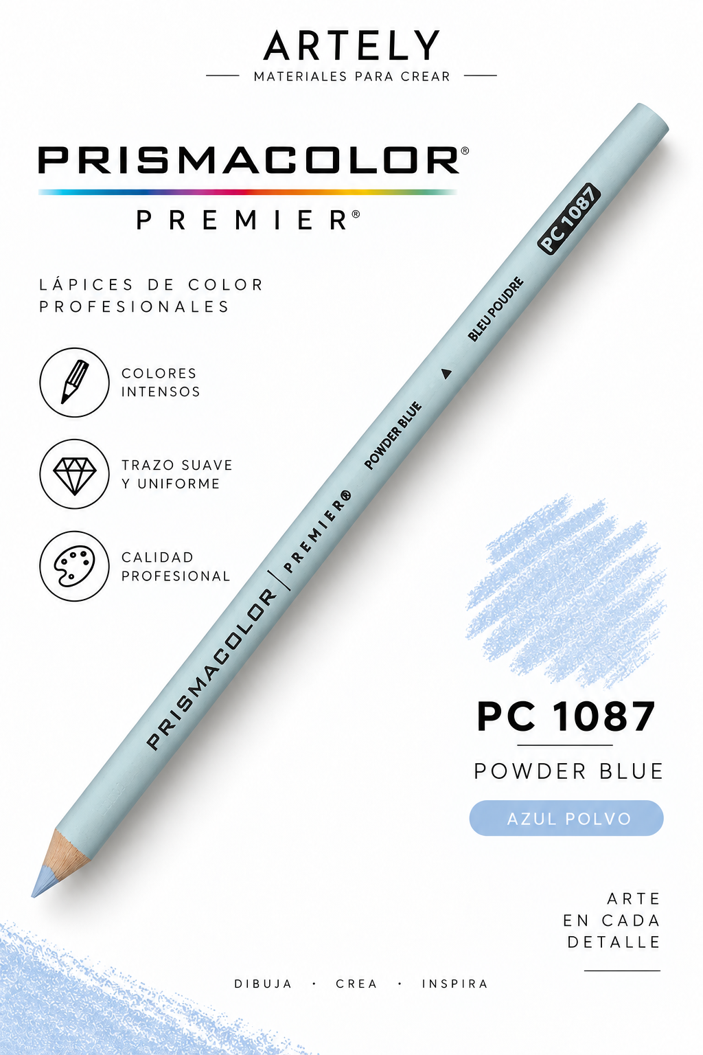 ARTELY Prismacolor Premier PC1087 Powder Blue — Azul polvo