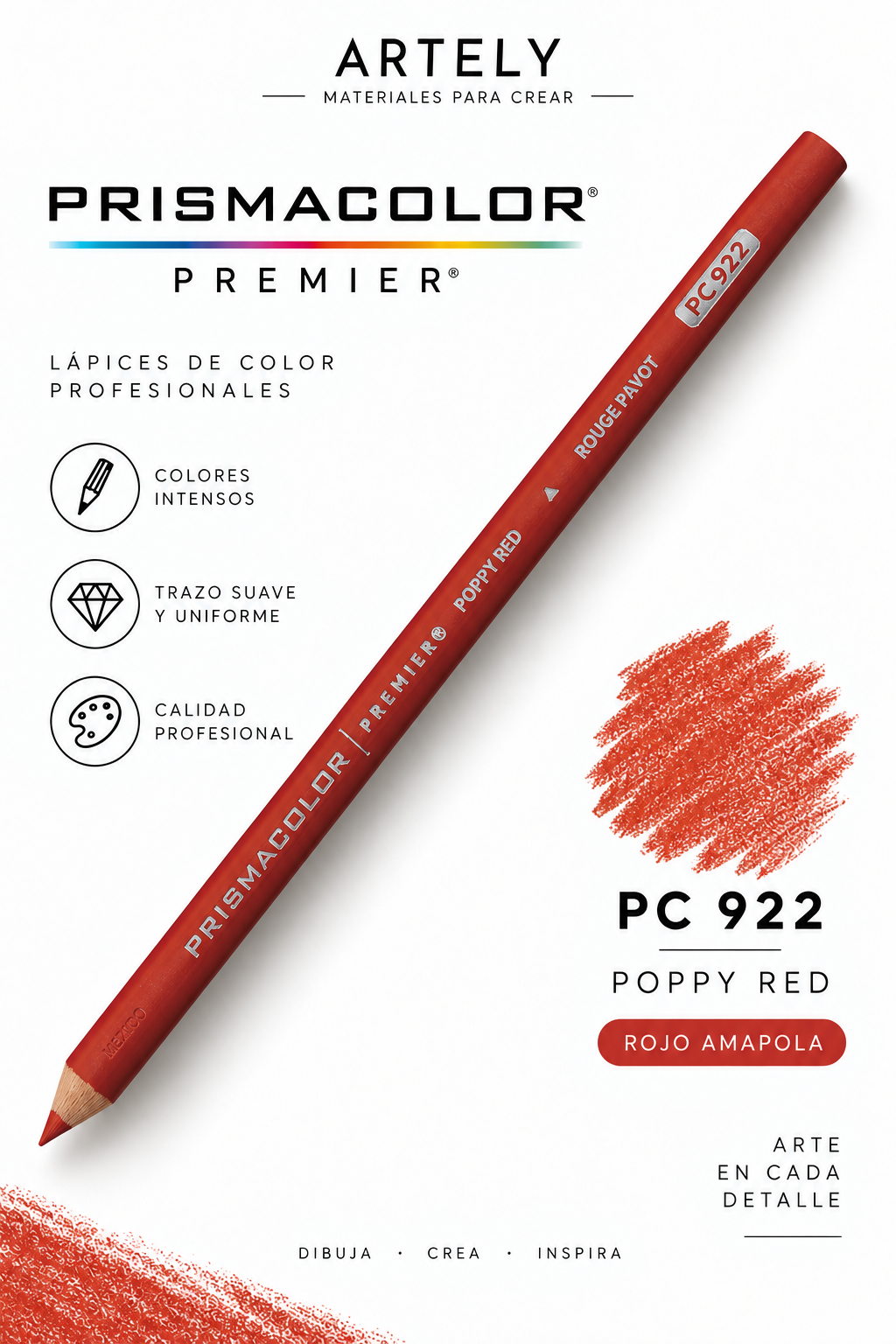 ARTELY Prismacolor Premier PC922 Poppy Red — Rojo amapola