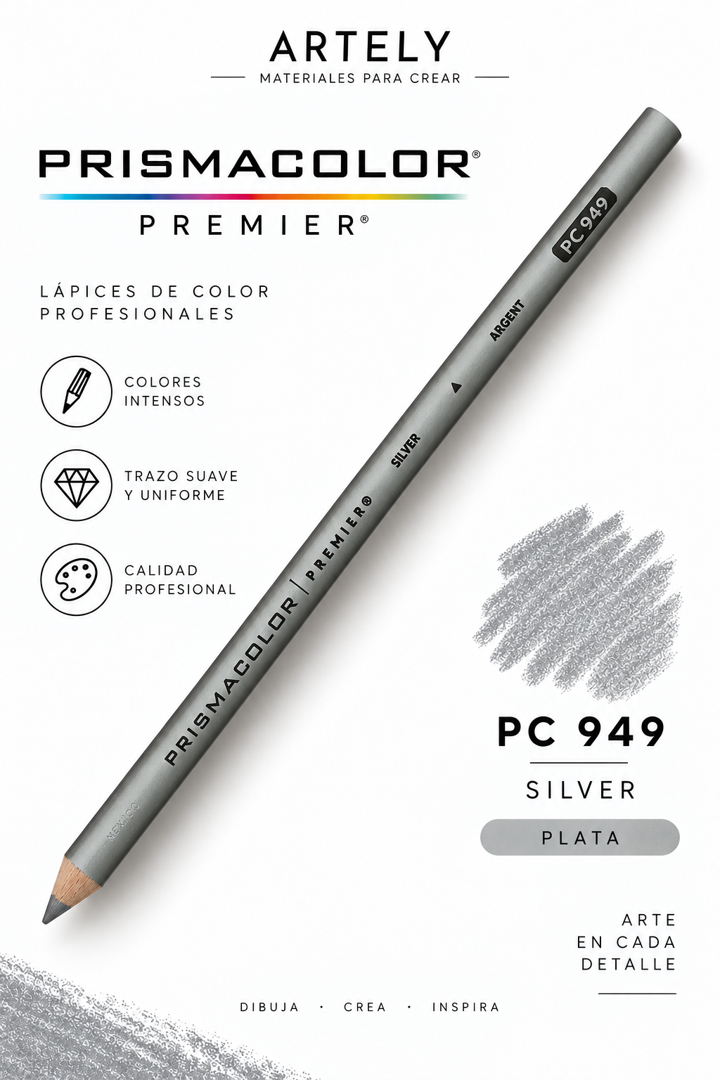 ARTELY Prismacolor Premier PC949 Silver — Plata