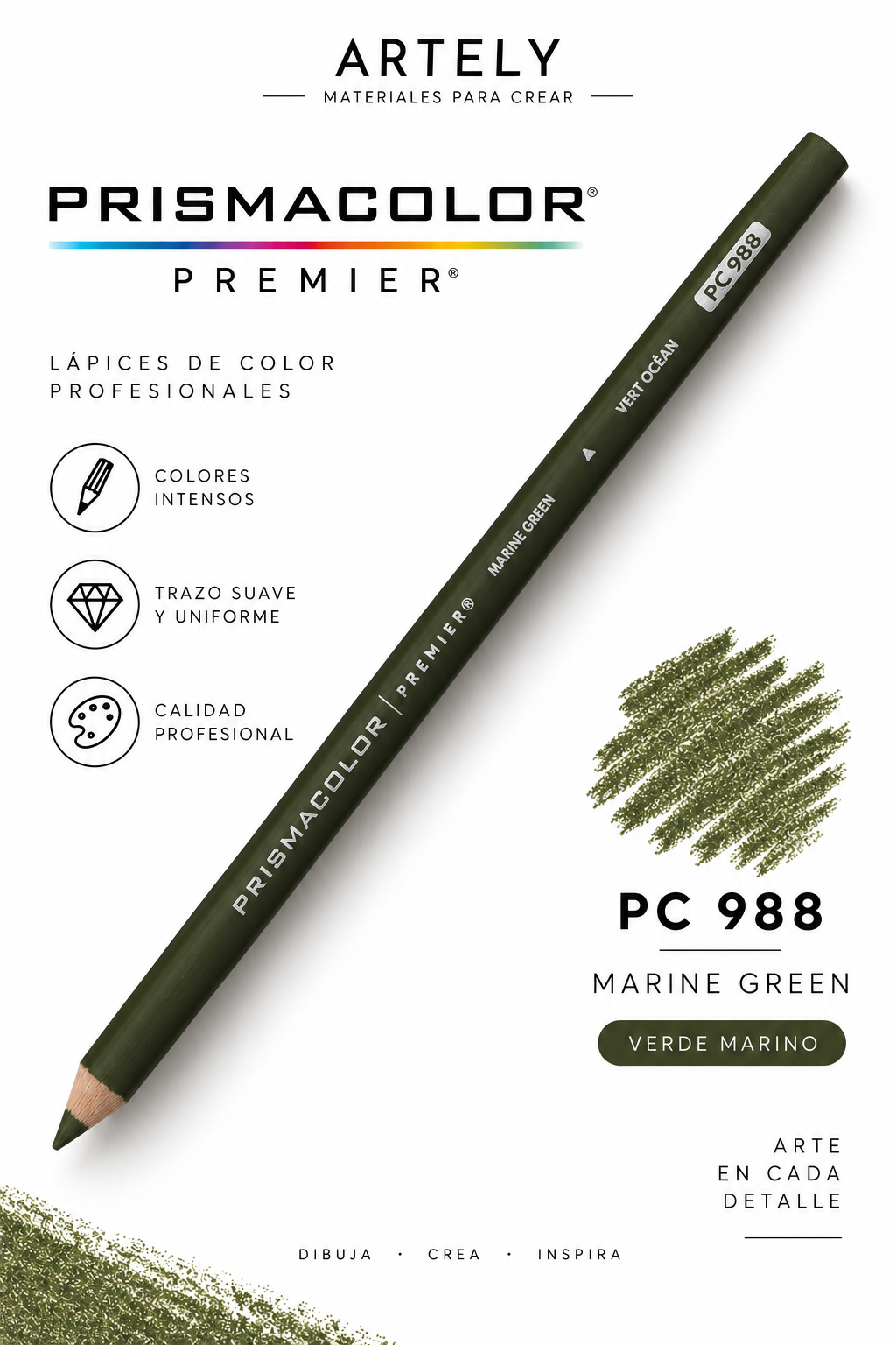 ARTELY Prismacolor Premier PC988 Marine Green — Verde marino